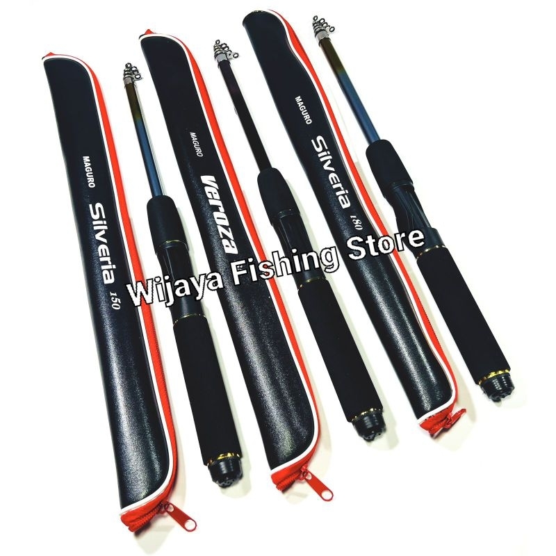 Joran Pancing Antena Udang Maguro Silveria Veroza Blue River 150 165 180