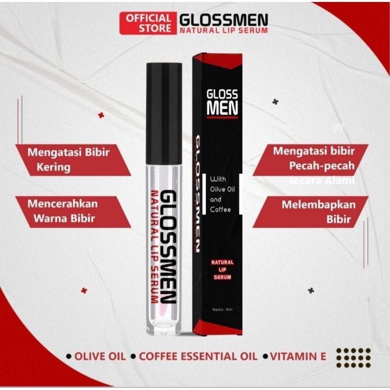 GLOSSMEN Lips Serum Pria Atasi Bibir Hitam TERAMPUH