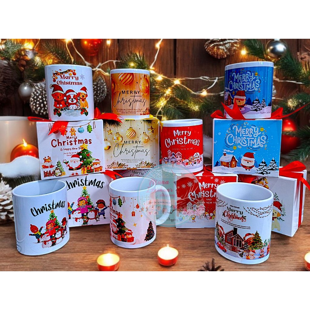 MUG Christmas FREE DUS TEBAL+LABEL / HAMPERS MUG NATAL / HAMPERS NATAL