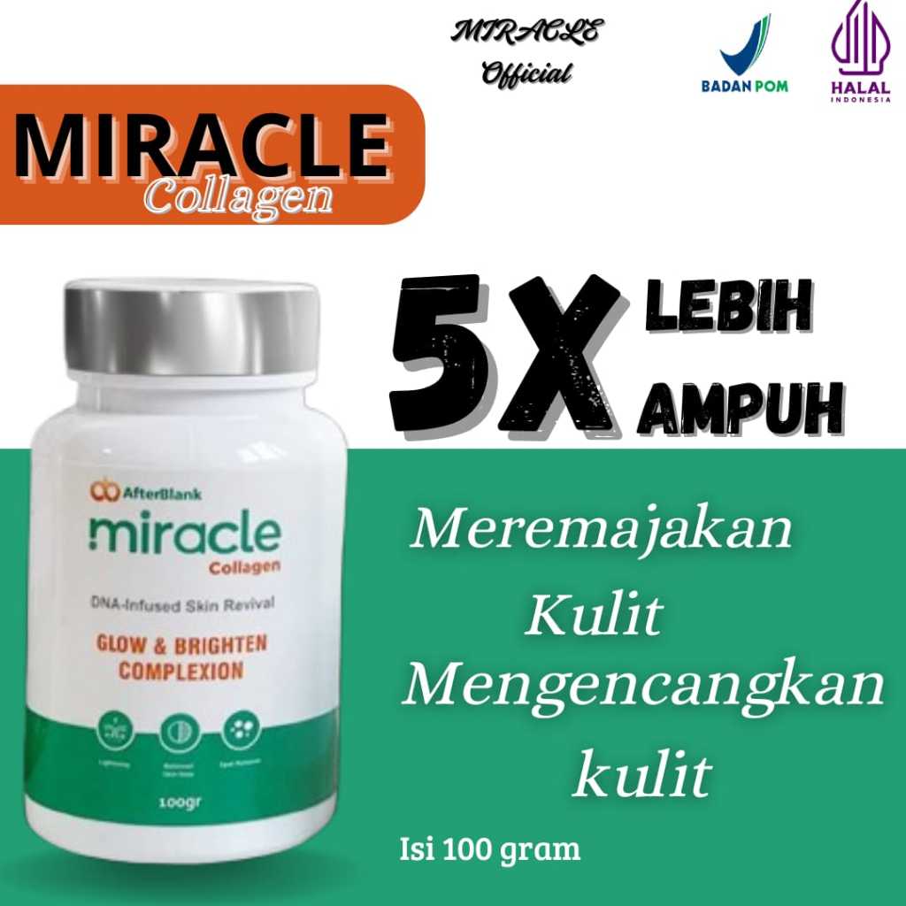 Miracle Collagen Extra Whithening Minuman Suplemen untuk Pemutih Kulit Ampuh BPOM Aman Untuk Busui