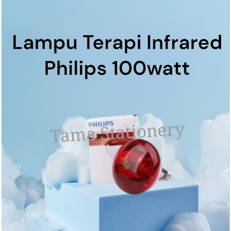 Lampu fisio terapi infrared original philips 100W Bolam infra merah 100 Wat Free Paking Buble paking