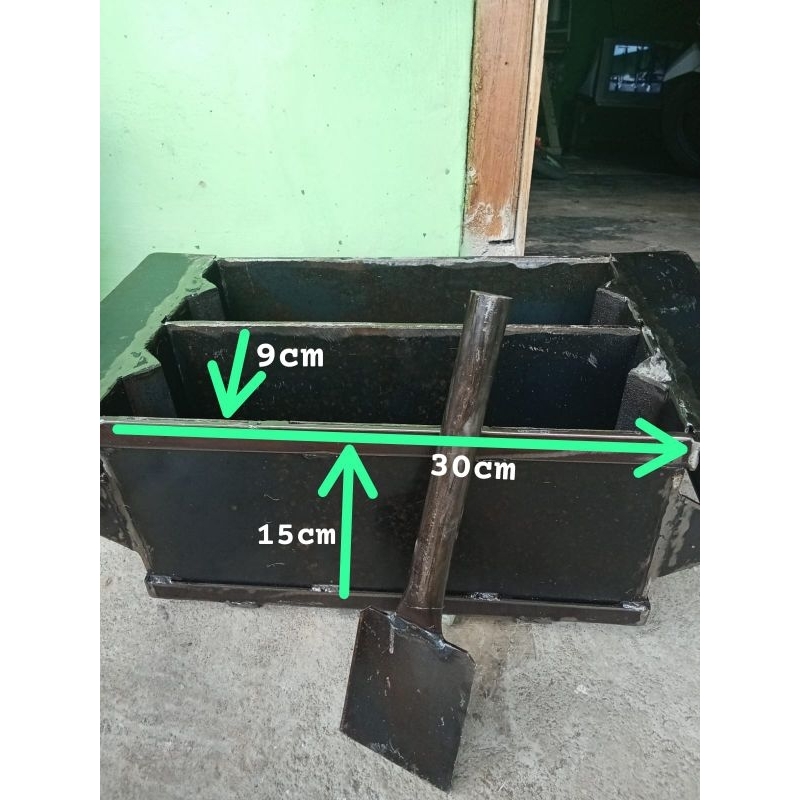 cetakan batako esel dobel 30x15x9 free penumbuk