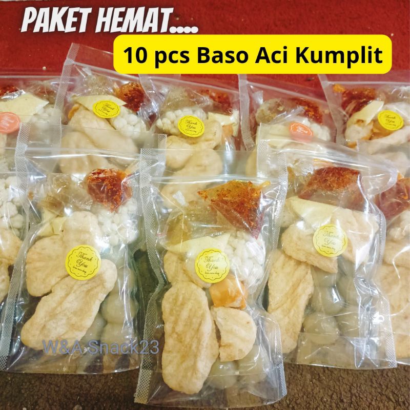 

Bakso Aci Jumbo Ayam Suwir Pedas Paket Hemat Isi 10pcs