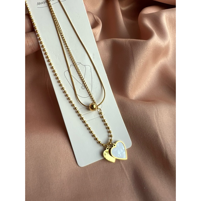 kalung love - kalung gold love