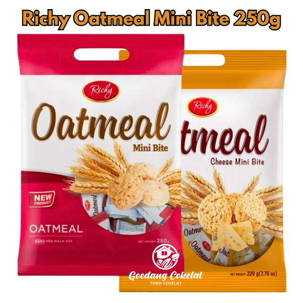 

Richy Oatmeal Mini Bite Oat Sereal Instant Oatmeal Menu Sarapan Cemilan Sehat 250g / 220g