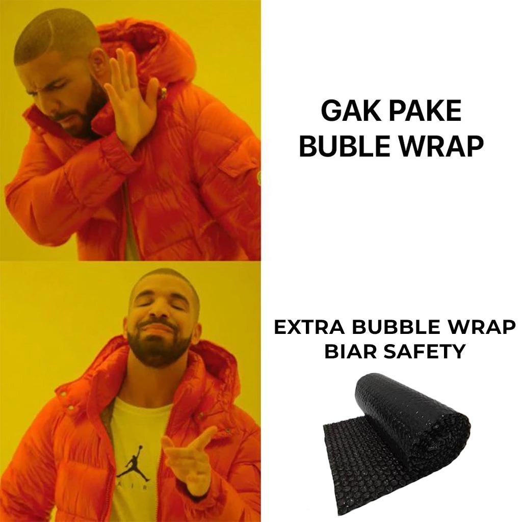 

Tambahan/Extra Packing Bubble Wrap untuk Keamanan Ganda