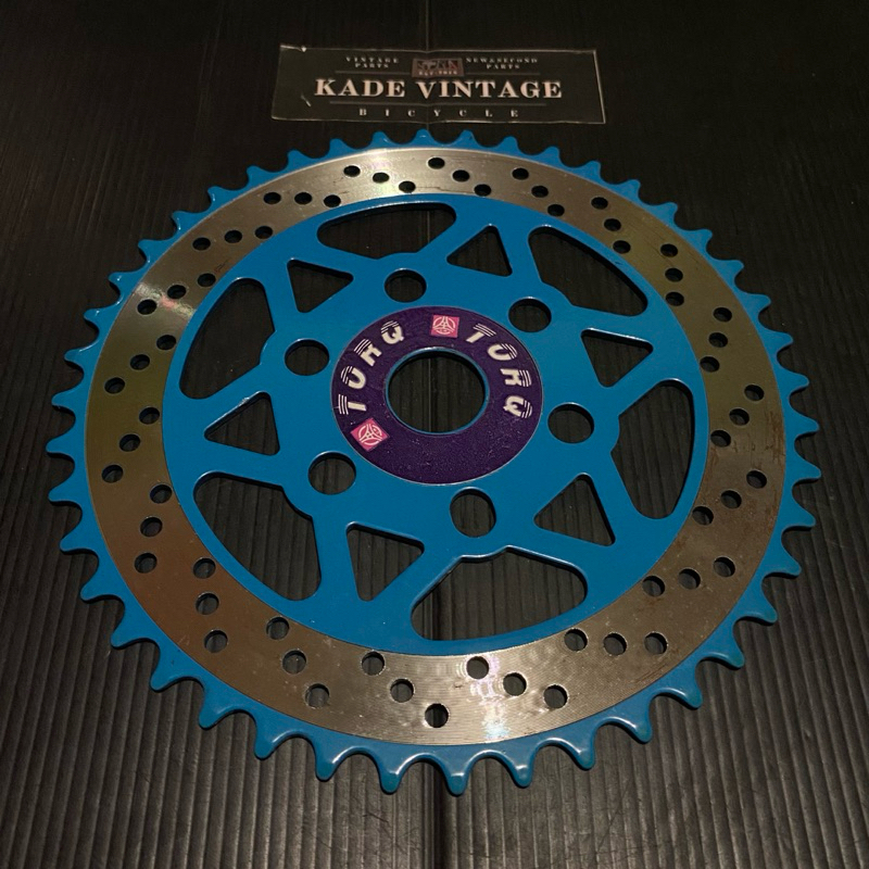 Chainring 44T Gear TORO Crank OSBMX old school BMX arm vintage part blue