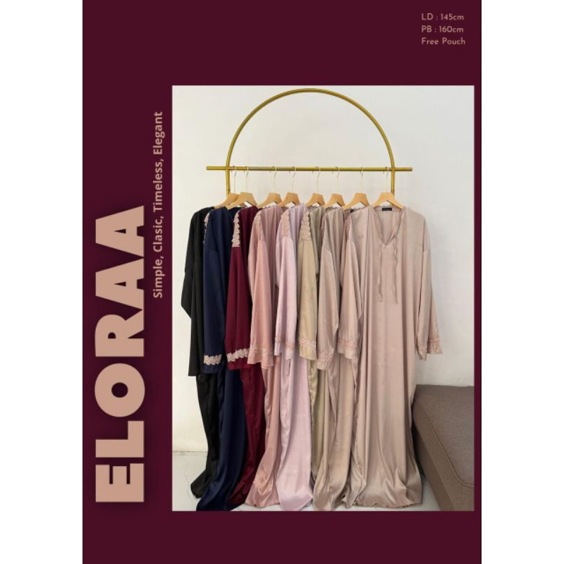Eloraa Abaya, abaya mini pouch, mukena traveling,mukena abaya solat traveling,abaya traveling,mukena