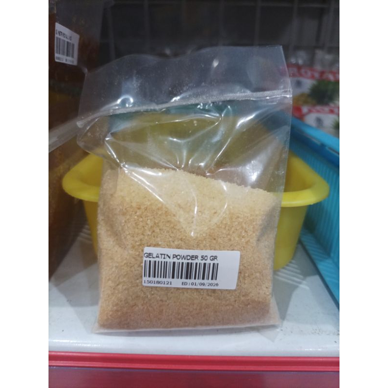 

Gelatin Powder Bubuk Lemak Sapi Halal 50 Gram