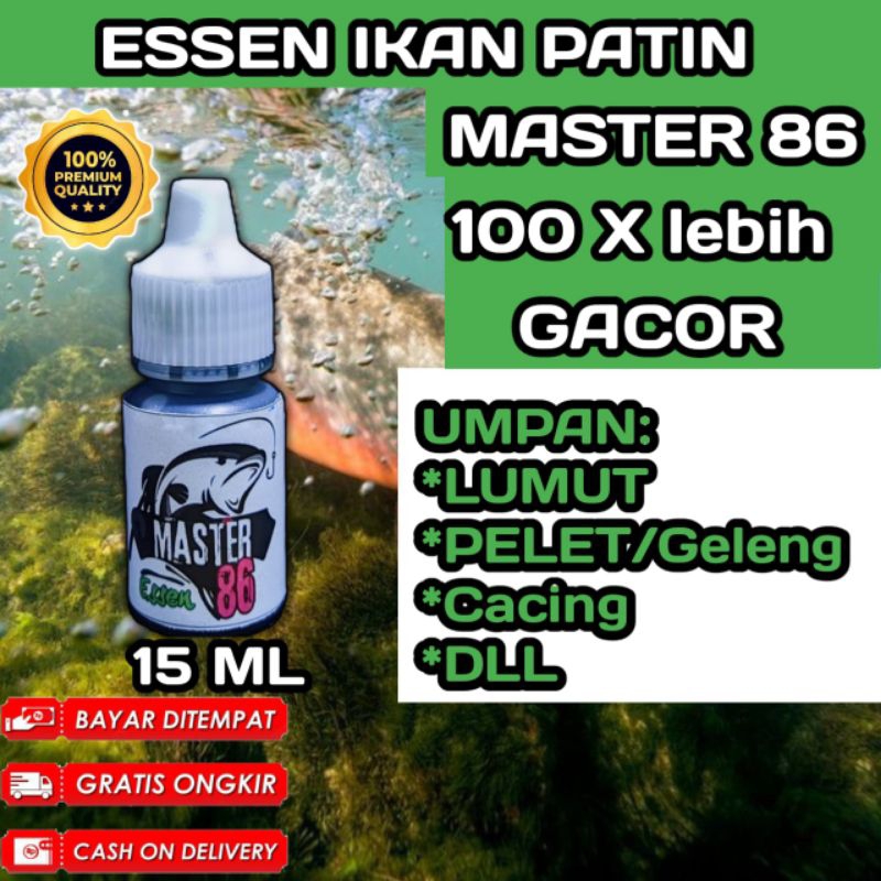 Essen Gacor  isi 15 ml master 86 rasa macha pemikat ikan Mas super Nila Mujair mujaer  lele super ba