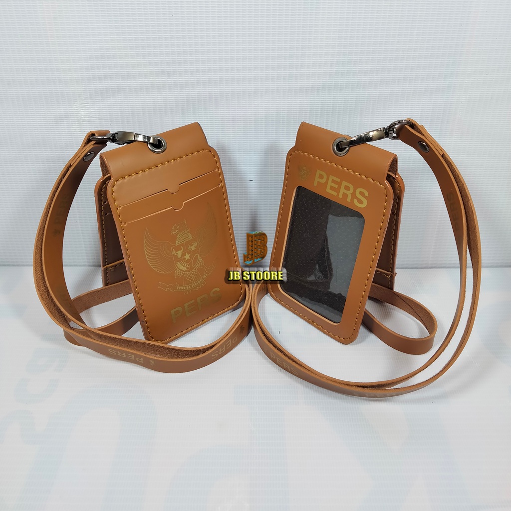 Tempat Id Card PERS Saku Magnet Kulit / Id Card Holder Pers Wartawan Lipat / name tag pers wartawan