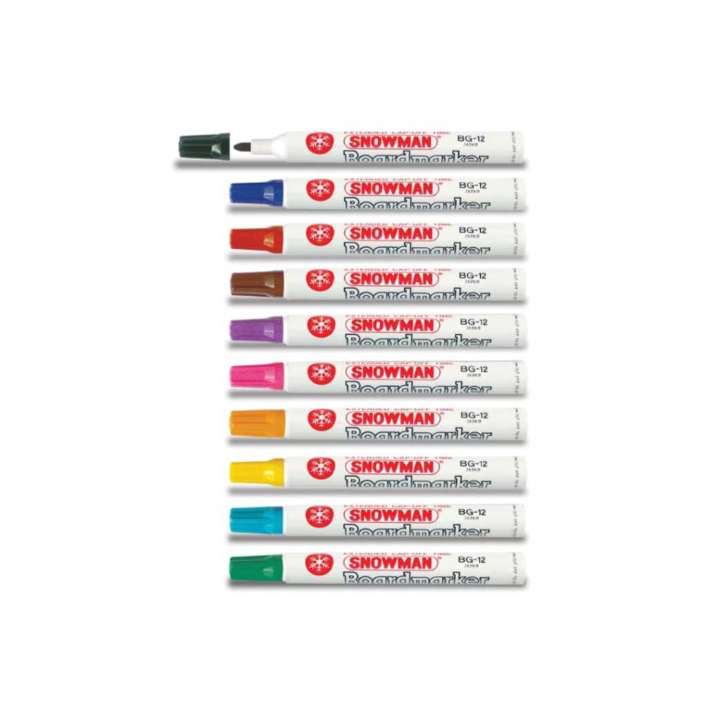 

Spidol Boardmarker Snowman BG-12 Hitam (1 Pcs)