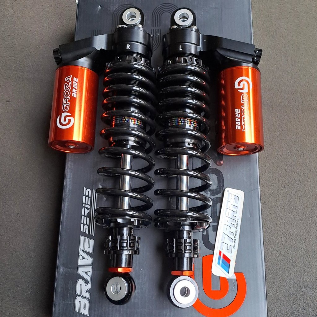 SHOCKBREAKER RX KING GROZA BRAVE 320MM HITAM ORANGE SHOCK BELAKANG RX KING GROZA BRAVE