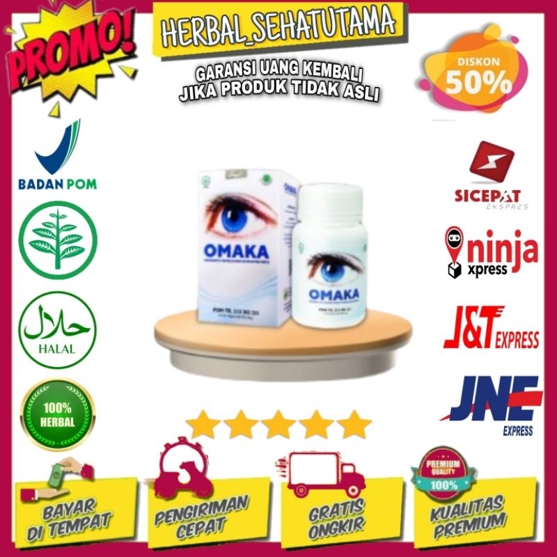 OMAKA ASLI obat herbal mengatasi keluhan mata katakan plus minus silinder mata merah ber air, OMAKA 