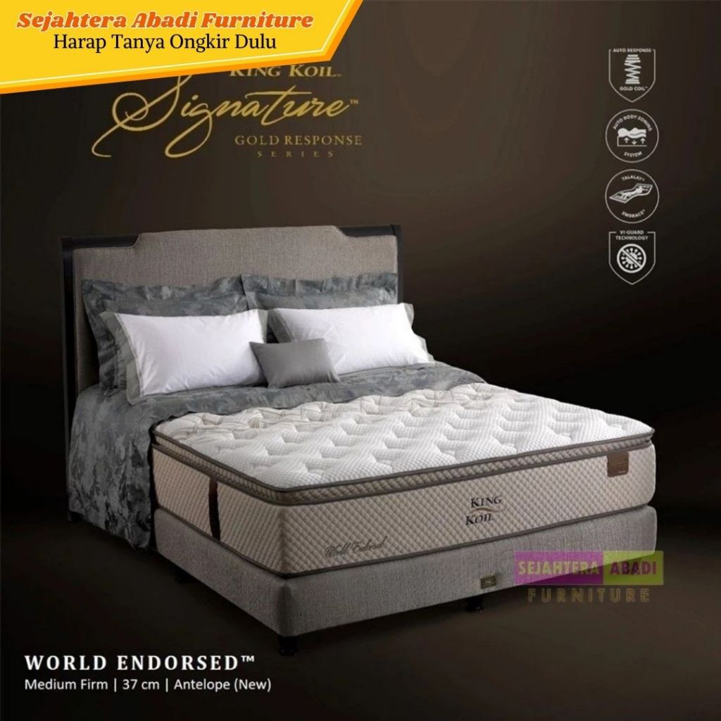 Kingkoil springbed kasur pocket latex pillow top World Endorsed orthopedic king koil WE matras & ful