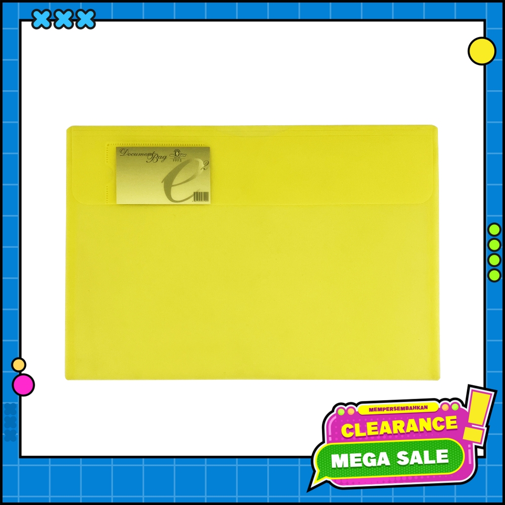 

[BMS Bekasi] Map Amplop Plastik / Document Bag PP Yellow Ukuran Folio - FPF5 06 [Clearance]