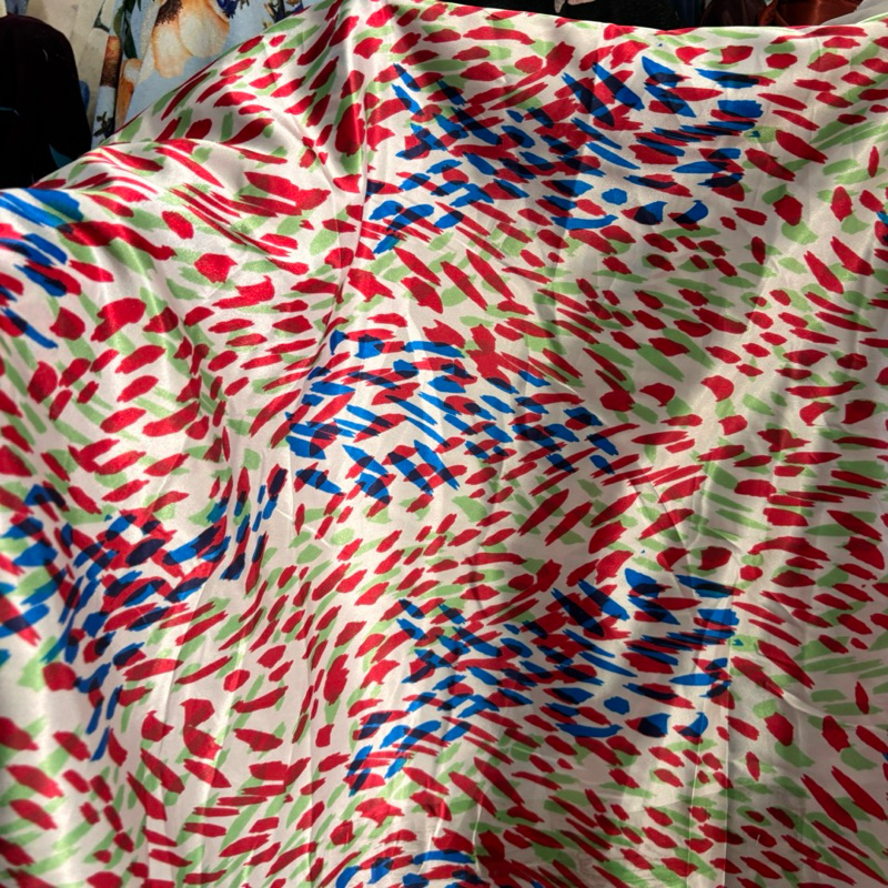 KAIN SATIN SILK MOTIF MACAN - kain bahan motif  - kain motif macan - kain satin silk premium  - kain