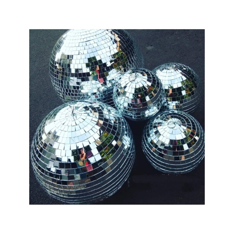 Bola Disko Bola Kaca 16 inc Mirror Ball Diameter 40cm dan Motor Pemutar, Bahan Resin Fiber Kaca Asli
