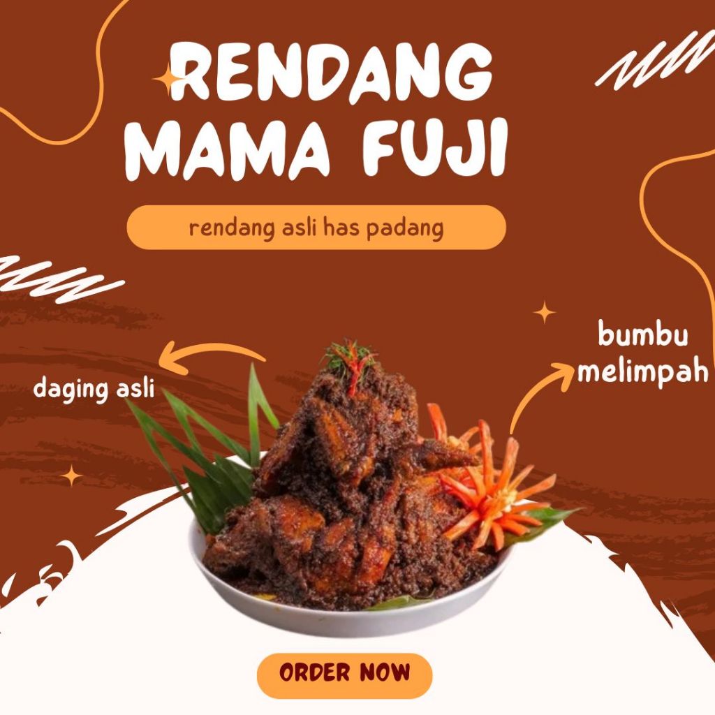 

Mamafuji - Rendang Daging 350gr (Mini Size) asli daging 100 % halal rendang mama fuji viral