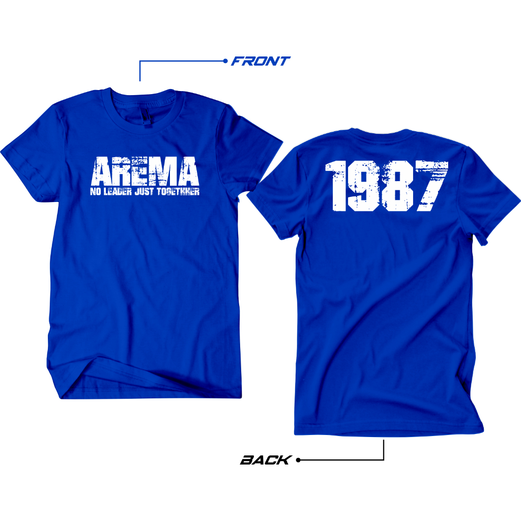 KAOS AREMA  1987 acak obral KAOS CASUAL FOOTBALL AREMA FC