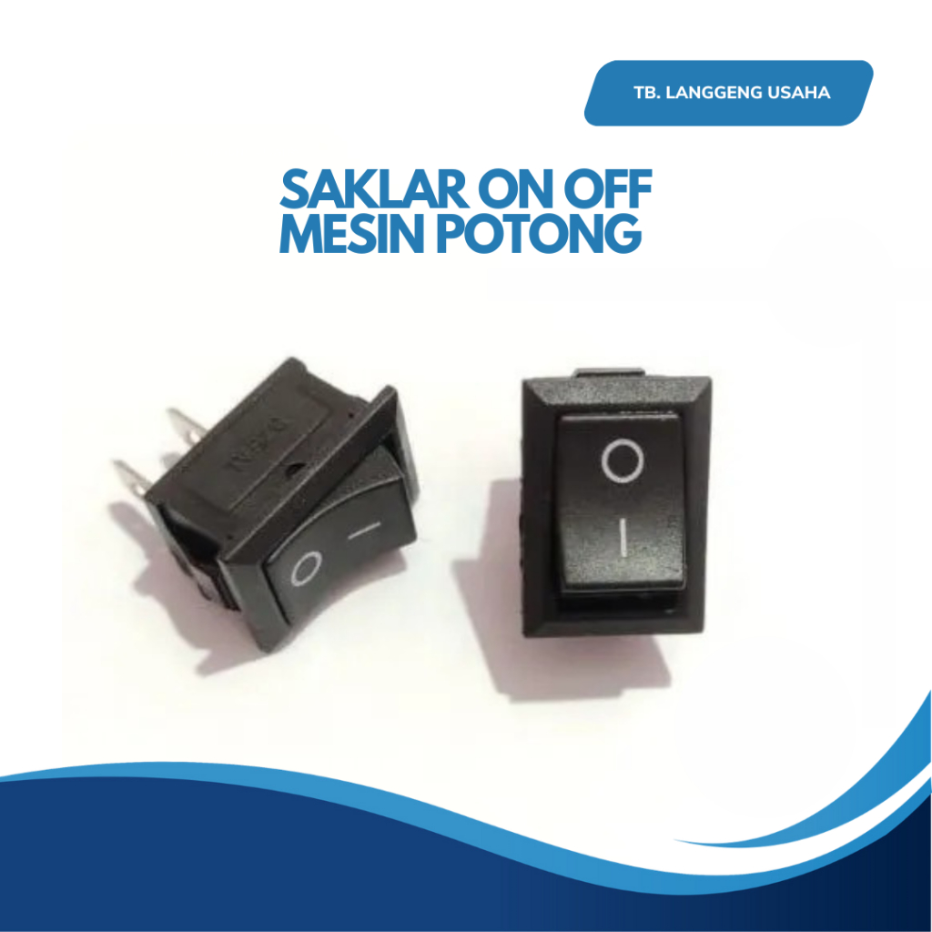 ORI SAKLAR ON OFF MESIN POTONG HITAM KECIL MINI SWITCH KAIN BAHAN
