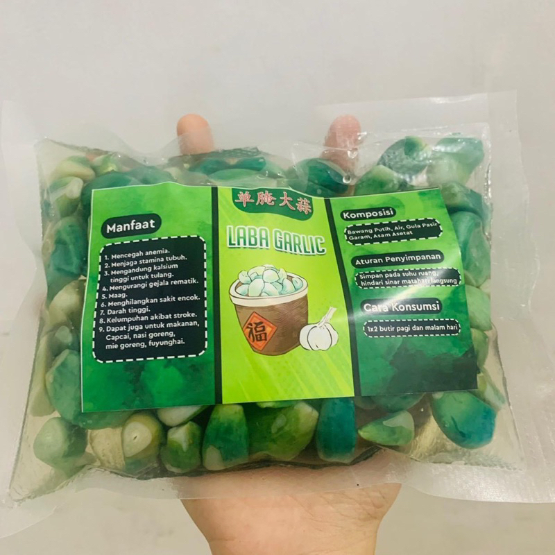 

Acar laba garlic bawang putih autentik hijau refil 500 ml by soyen