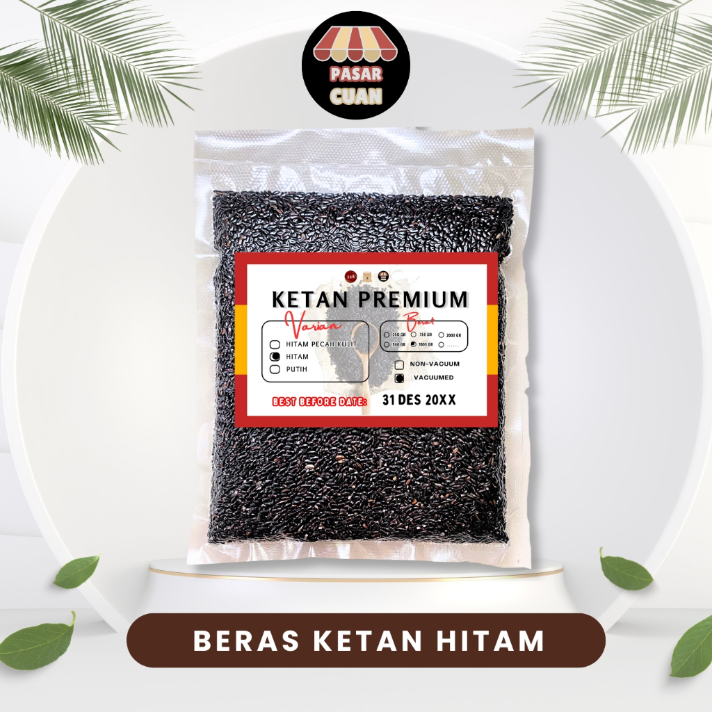 

Beras Ketan Hitam Vakum Super Premium - Black Glutinous Rice Bubur