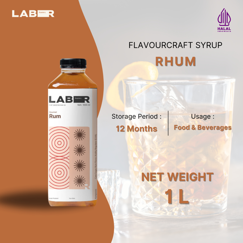 

LABR Rhum Syrup 0% Alcohol (Sirup Rum) 1000mL