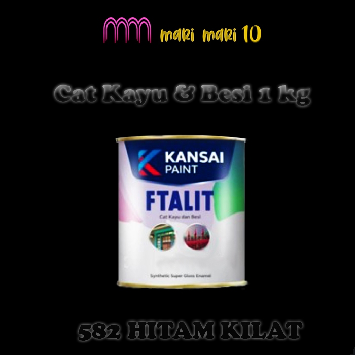 

Cat Minyak FTALIT 582 Hitam 1kg Cat kayu besi Hitam Kilap