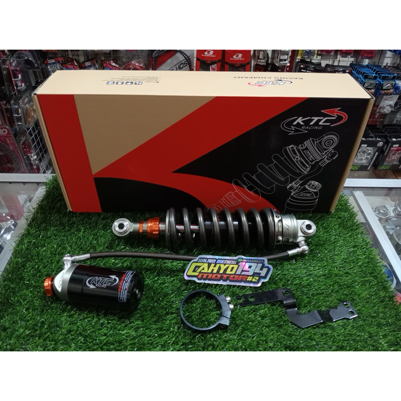 MONO SHOCK KTC RACING ORIGINAL NINJA 150R R R 305MM 2 KLIK FUNGSI SHOCK BELAKANG TABUNG PISAH NINJA 
