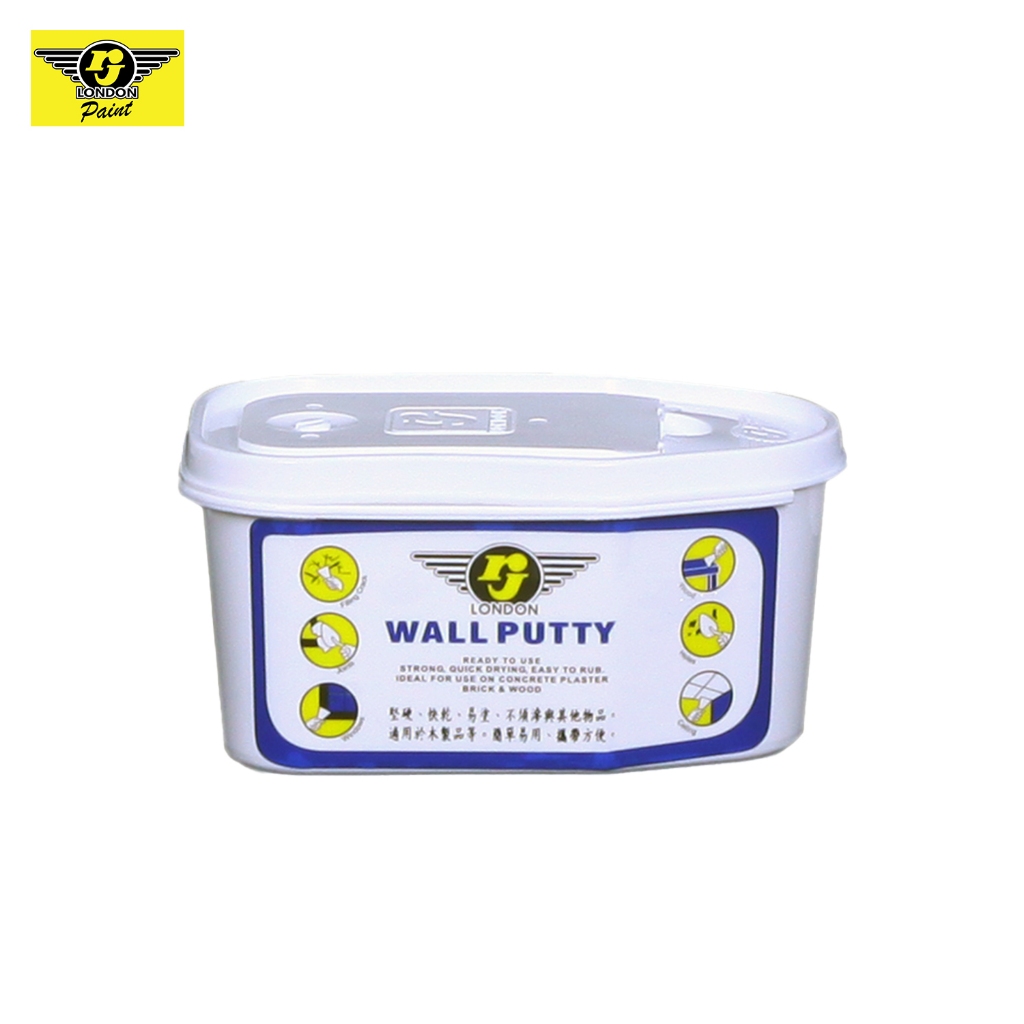 RJ Wall putty kemasan 1/2 kg dempul tembok, dempul plafon