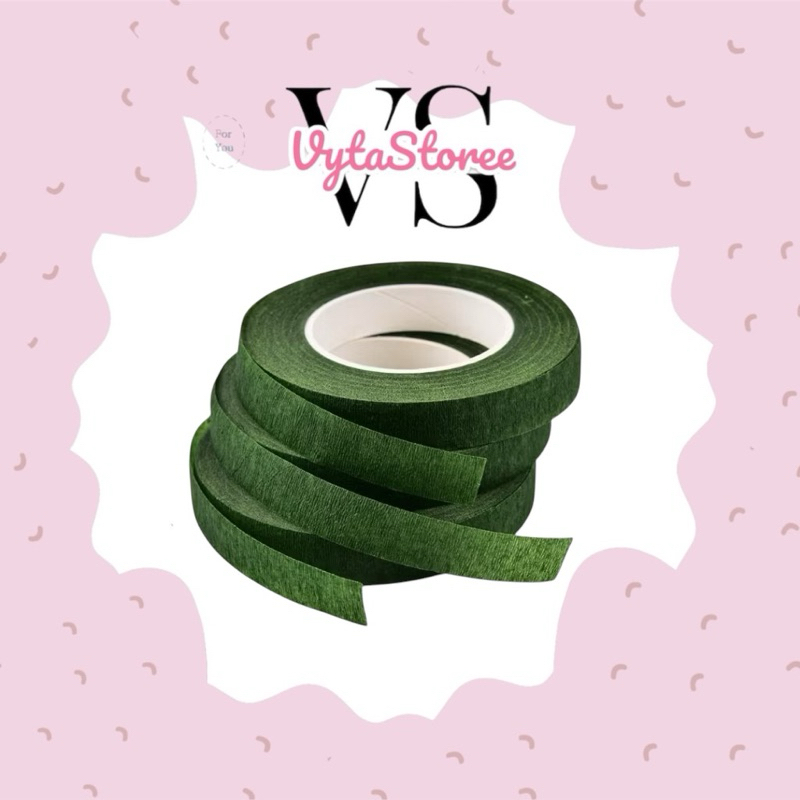 

Floral Tape 20 yard | Isolasi bunga hijau | Vytastoree