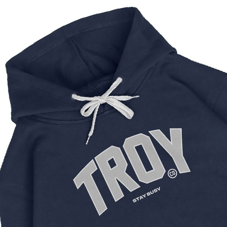 Troy Company Sweater Hoodie Blue Navy Old Skool - Hoodie Pria Biru Navy KH 2505