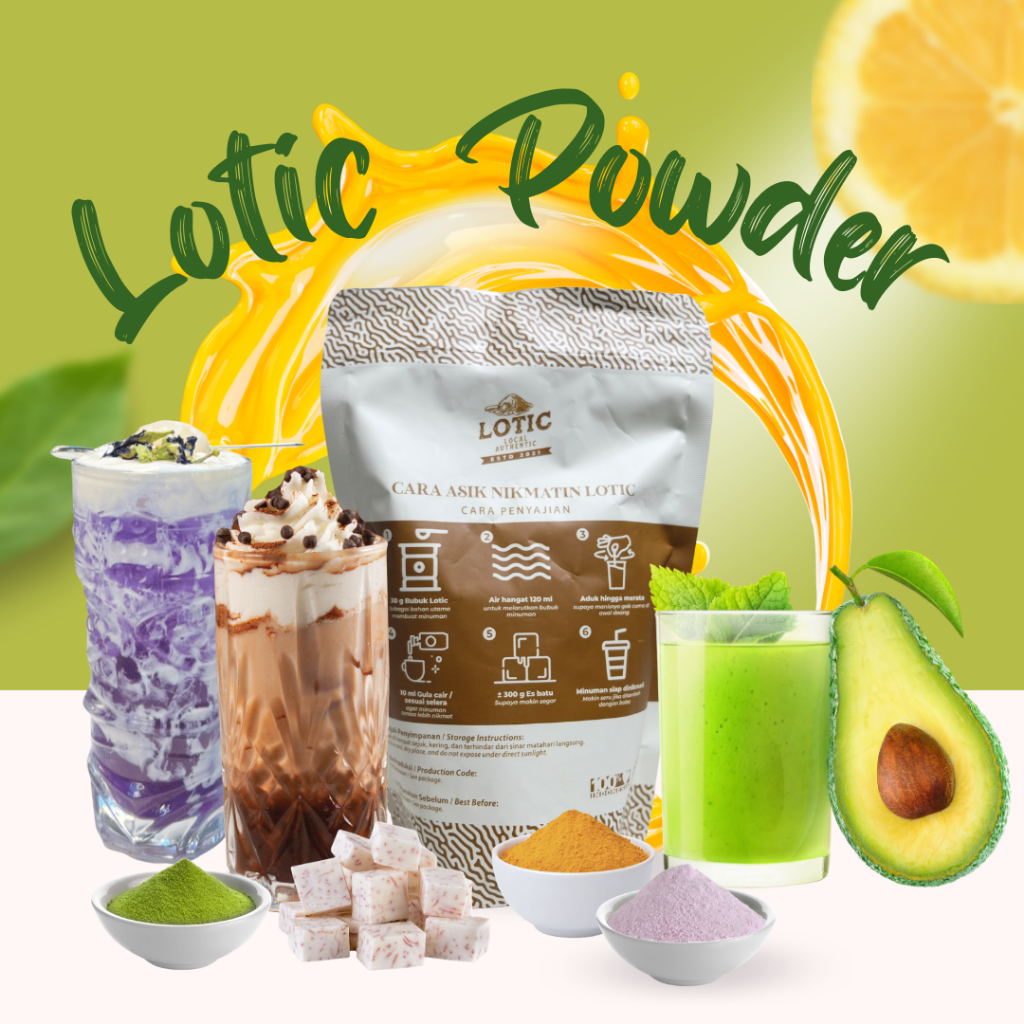 

Bubuk Minuman Premium Lotic Powder Drink Aneka Rasa kemasan 500gr