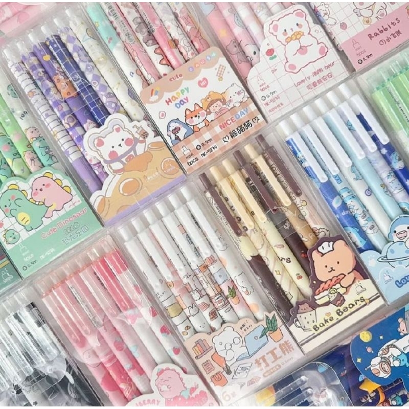 

pulpen gel set murce kawaii
