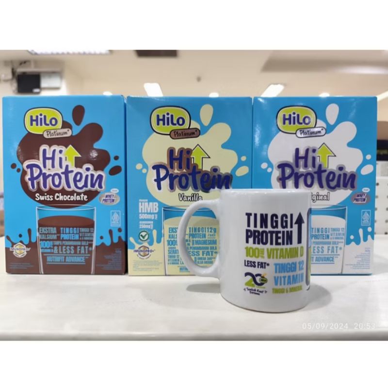 

[PAKET HEMAT] 2 BOX HILO PLATINUM FREE MUG COKLAT/ORIGINAL/ VANILA