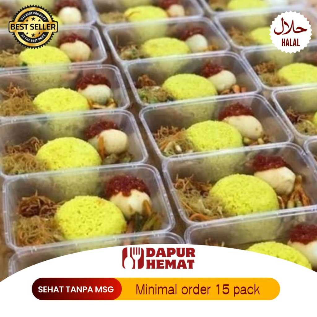 

Dapur Hemat - Paket Nasi Kuning Ekonomis Telur Bulat Balado Enak Halal Makana Siap Saji