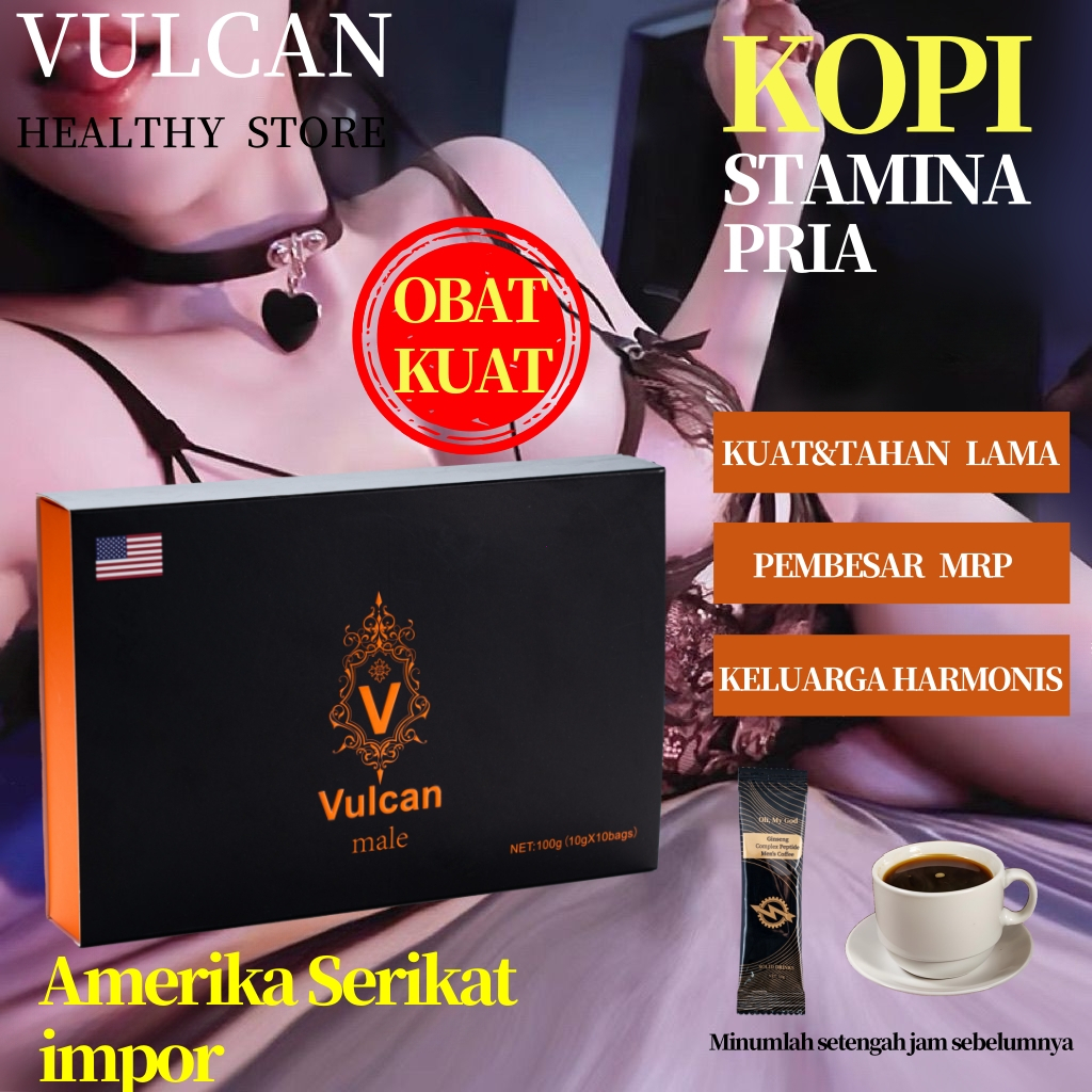 VULCAN Coffe Kopi Kuat Pria Obat Kuat dan Tahan Lama Stamina Pria Dewasa Pembesar Pennis PRIA SEJATI