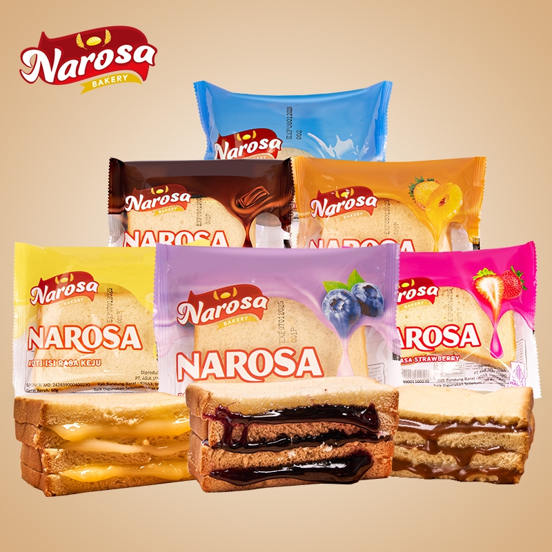 

Narosa Rasa Lembut Roti Halal Roti Nanas Strawberry Cokelat Blueberry Keju Vanila