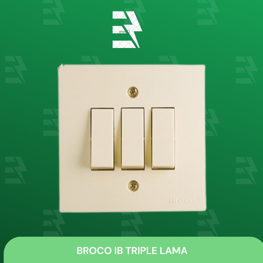 BROCO IB TRIPLE LAMA / SAKLAR BROCO 3 GANG SAKLAR TRIPLE BROCO STANDARD SERIES - 6613
