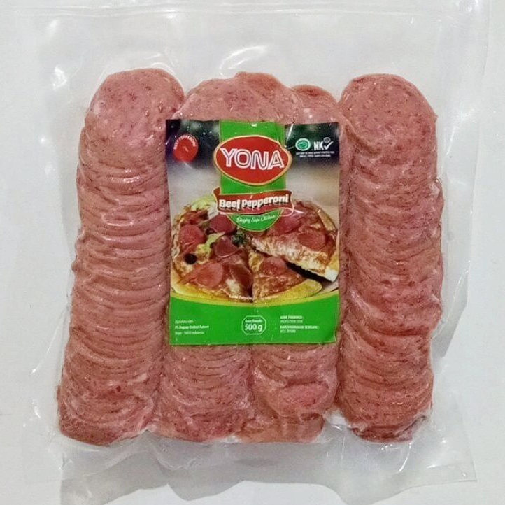 

Yona beef pepperoni untuk topping pizza / daging sapi olahan 500gr