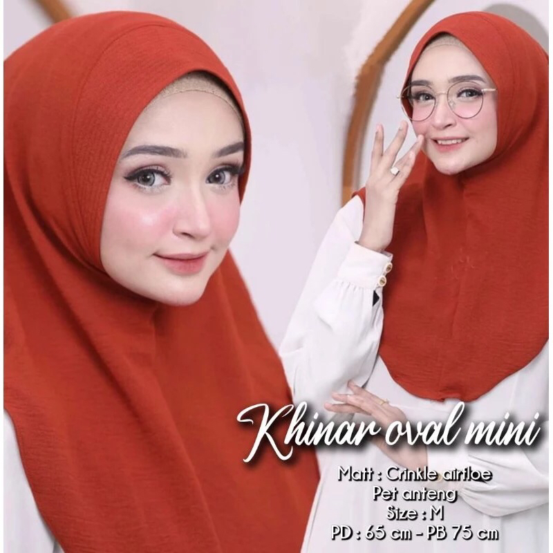 KHIMAR MINI PET ANTEM CRINKLE AIRFLOW/HIJAB INSTAN MINI OVAL/BERGO MINI OVAL/KERUDUNG MINI OVAL