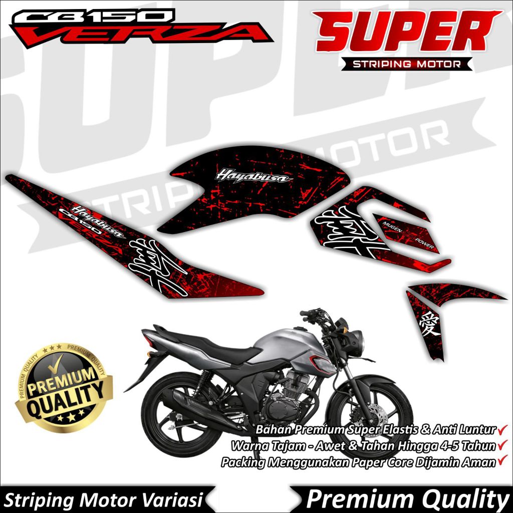Stiker CB Verza Anti Luntur keren Striping CB Verza Striping Honda CB Verza Hayabusa