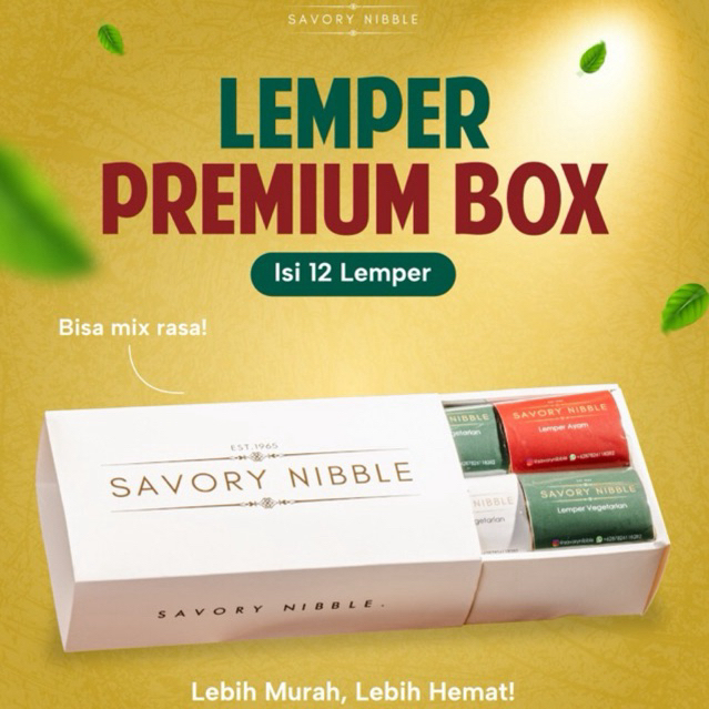 

LEMPER PREMIUM BOX (ISI 12 PCS) | 100% HALAL | HAMPERS/GIFT