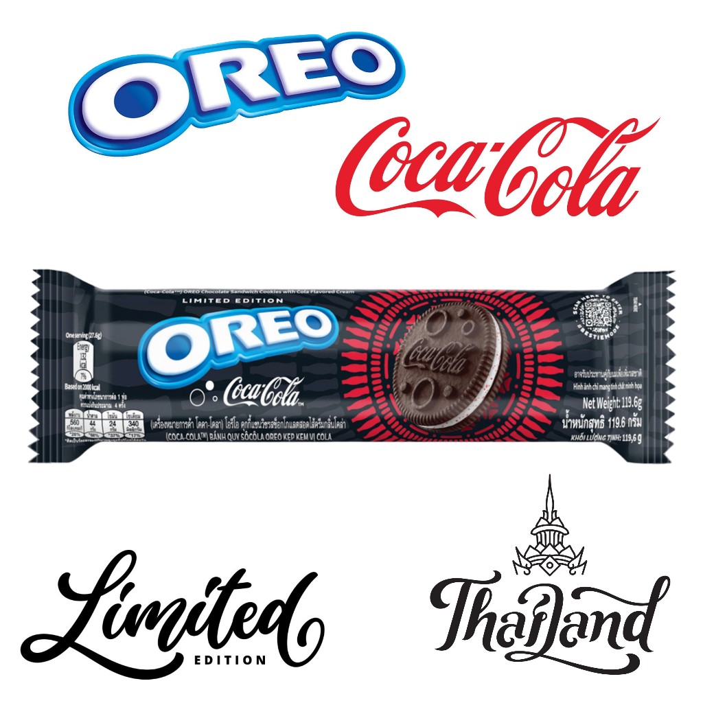 

OREO x COCA COLA THAILAND LIMITED EDITION 119.6g (1 PAK ISI 13PCS) ORIGINAL