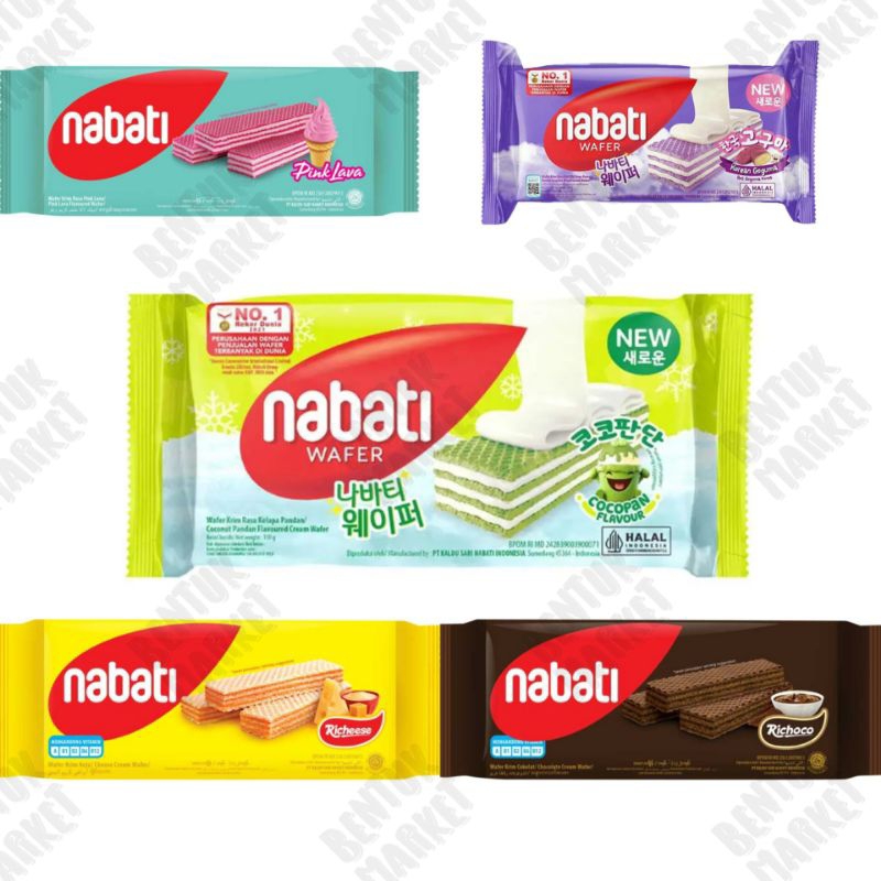 

Nabati Wafer Rasa Cocopan 110gr / Goguma / Coklat / Pink Lava / Coklat