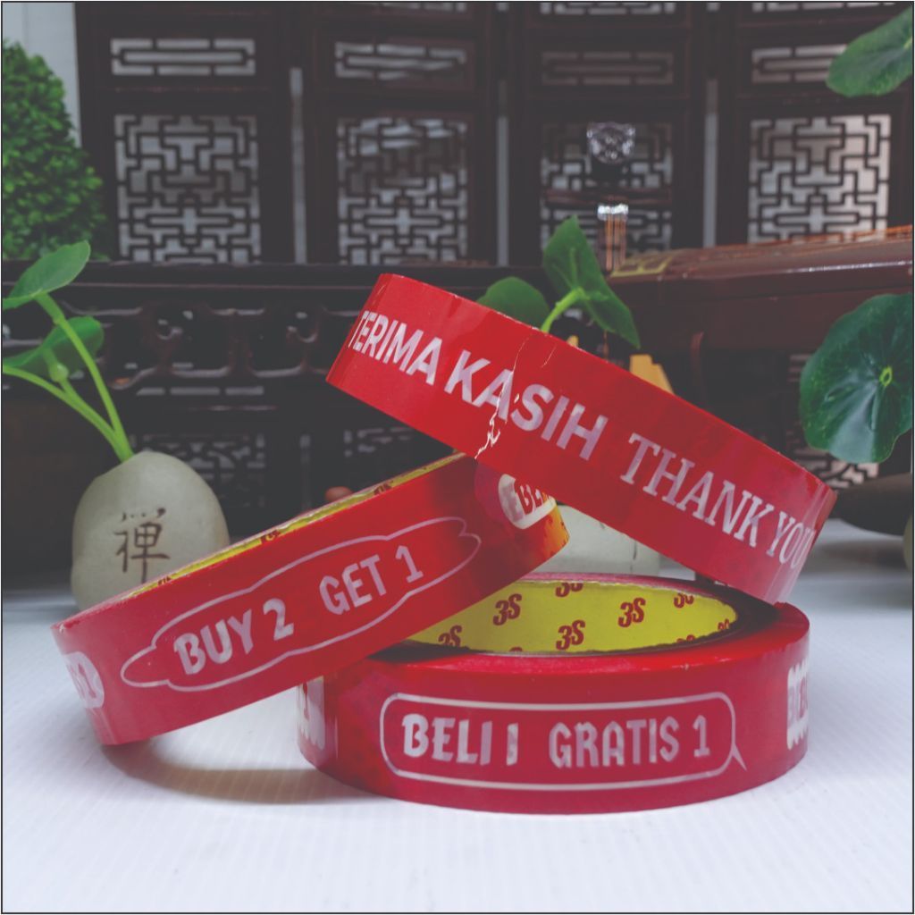 

ISOLASI PRINTING " TERIMAKASIH THANKYOU / BUY 1 GET 1 / BUY 2 GET 1