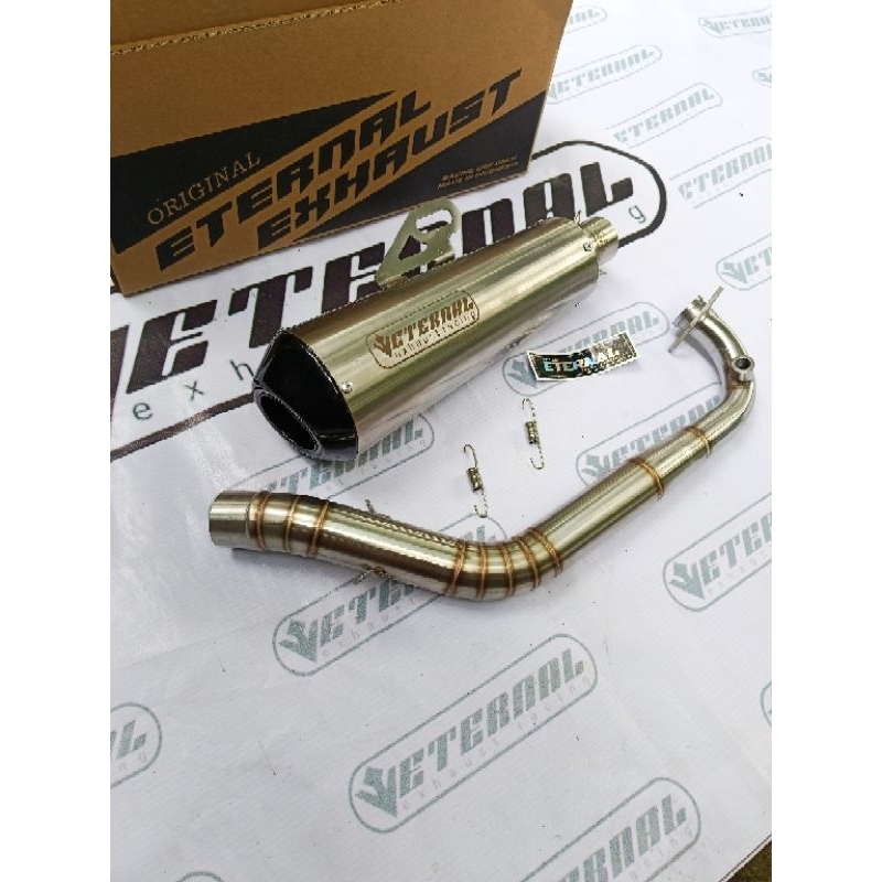 Full Set Knalpot Racing motor inlet 38 ETERNAL Exhaust aerox nmax Vario 160