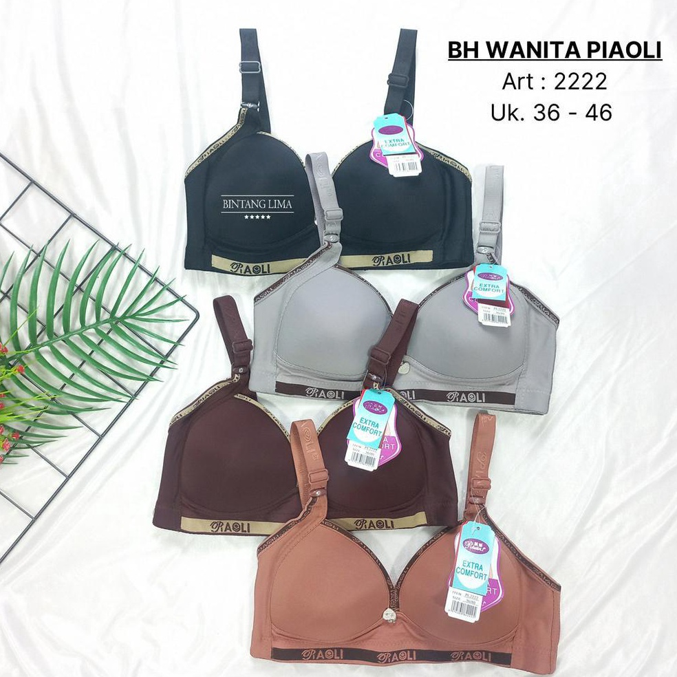 KODE A58B BH BRA Piaoli Cup Besar  BH Wanita Kait 3  Sport  Tanpa Kawat Jumbo