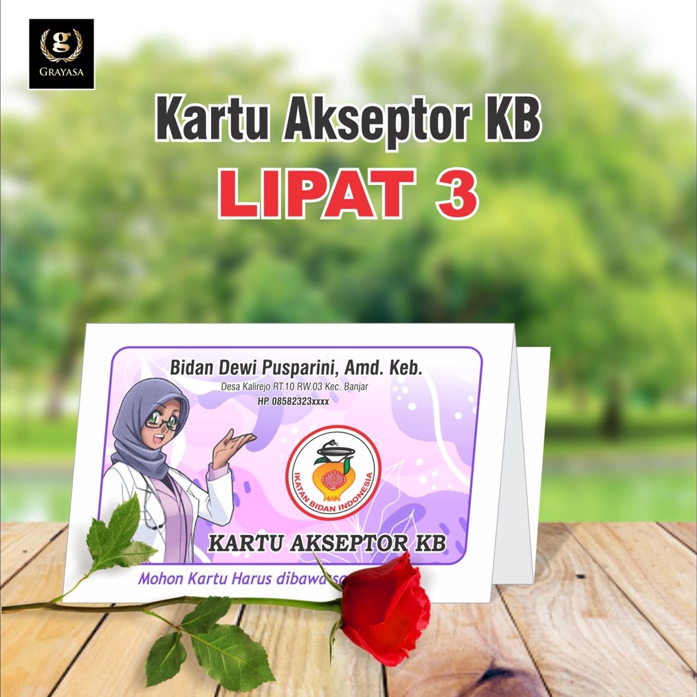 

KODE D66W Kartu Akseptor KB Lipat 3 Kartu KB Lipat 3 isi 1 lbr